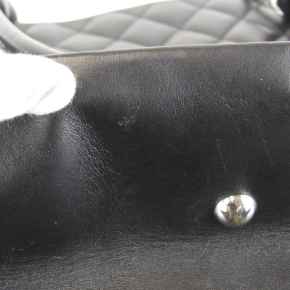 CHANEL Black Lambskin Leather Tote Bag - Picture 5 of 14